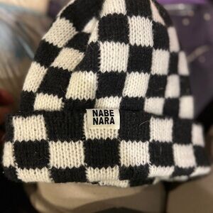 Black and White Checkered Women's Hat